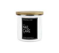 Purely Home Inverted Minimalist Nail Care Storage Canister - Black & White Modern Décor - Enamel 1.2L Home Bathroom Storage Container
