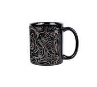 Purely Home Inverted Topography Black Mug - Ceramic Tea/Coffee Cup Gift for Geoscience Lovers