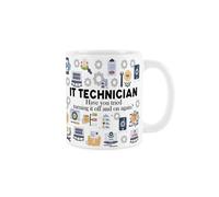 Purely Home It Technician Mug - Humorous Technical & Computer Support Themed Novelty Gifts - Tea/coffee Hot Drinks White Ceramic Cup Present