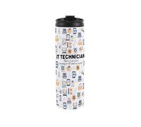 Purely Home It Technician Travel Mug - Novelty Technical Computer Gift - Stainless Steel Vacuum-Sealed Double-Walled Drinks Travel Flask