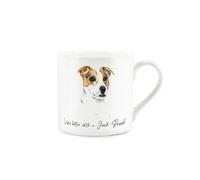 Purely Home Jack Russell Mug - Lifes Better With A Jack Russell Bone China White Mug - Tea/coffee Gift For Dog Lovers
