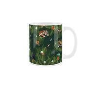 Purely Home Jungle Foliage Mug - Wild Animals Tropical Rainforest/Jungle Present/Gift - Tea/Coffee Hot Drinks White Ceramic Cup