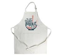 Purely Home Just Beat It Apron - Fun Foodies Kitchen Gifts for Cooks - Adjustable Neck/Waist Ties Cooking & Baking Apron with Large Front Pocket