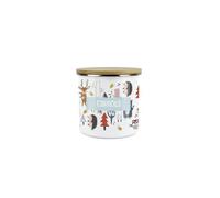 Purely Home Kids Mini Snack Pot - Lunchtime Forest Animals Carrots Storage Canister - Enamel Storage Container