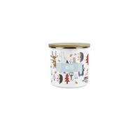 Purely Home Kids Mini Snack Pot - Lunchtime Forest Animals Nuts Storage Canister - Enamel Storage Container