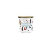Purely Home Kids Mini Snack Pot - Lunchtime Forest Animals Strawberries Storage Canister - Enamel Storage Container