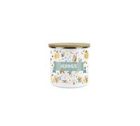 Purely Home Kids Mini Snack Pot - Lunchtime Musical Creatures Hummus Storage Canister - Enamel Storage Container