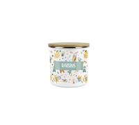 Purely Home Kids Mini Snack Pot - Lunchtime Musical Creatures Raisins Storage Canister - Enamel Storage Container