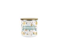 Purely Home Kids Mini Snack Pot - Lunchtime Musical Creatures Strawberries Storage Canister - Enamel Storage Container