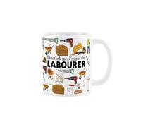 Purely Home Labourer Mug - Humorous Tradesmen & Labour Workers Themed Novelty Gifts - Tea/coffee Hot Drinks White Ceramic Cup Present