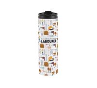 Purely Home Labourer Travel Mug - Novelty Tradesman & Workers Gift - Stainless Steel Vacuum-Sealed Double-Walled Hot/cold Drinks Travel Flask