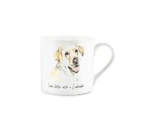 Purely Home Labrador Mug - Lifes Better With A Labrador Bone China White Mug - Tea/coffee Gift For Dog Lovers