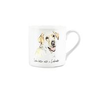 Purely Home Labrador Mug - Lifes Better with A Labrador Fine Bone China White Mug by Rhiannon Chauncey Coffee/Tea Present Gift for Dog Lovers