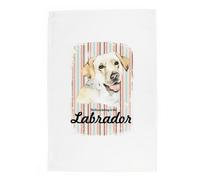 Purely Home Labrador Tea Towel - Novelty Dog Themed Gift Kitchen Linen/dish Cloth