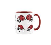 Purely Home Ladybird Mug - Novelty Insect Gift - Tea/Coffee Ceramic Red & White Cup Present