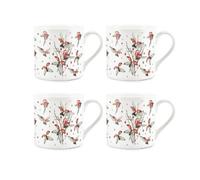 Purely Home Ladybirds Bone China Mugs - Set Of 4