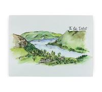 Purely Home Lake District Worktop Protector - Large Textured Glass Chopping Board