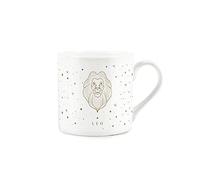 Purely Home Leo Gold Star Sign Mug - Fine Bone China White Mug Coffee/Tea Present Zodiac Gift