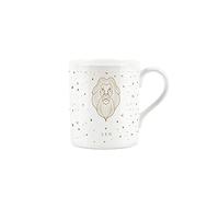 Purely Home Leo Gold Star Sign Mug - Small Bone China White Mug Coffee/Tea Present Zodiac Gift