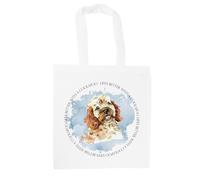 Purely Home Lifes Better With a Cockapoo Tote Bag - Painted Dog Illustration Gifts for Dog Lovers - Shopping Bag Accessories Present