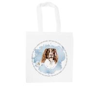 Purely Home Lifes Better With a Springer Spaniel Tote Bag - Painted Dog Illustration Gifts for Dog Lovers - Shopping Bag Accessories Present