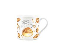 Purely Home Life's Better with Pastry Mug - Fine Bone China White Coffee/Tea Present Gift