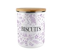 Purely Home Lilac Rabbits Biscuit Tin - Wildlife & Nature 2.7L Extra-Large Enamel Kitchen Storage Canister Gifts