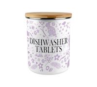 Purely Home Lilac Rabbits Dishwasher Tablets Storage Canister - Wildlife & Nature 2.7L Extra-Large Enamel Kitchen & Cleaning Tin Gifts