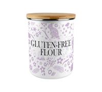 Purely Home Lilac Rabbits Gluten-Free Flour Canister - Wildlife & Nature 2.7L Extra-Large Enamel Kitchen Storage Tin Baking Gifts