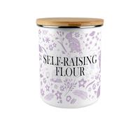 Purely Home Lilac Rabbits Self-Raising Flour Canister - Wildlife & Nature 2.7L Extra-Large Enamel Kitchen Storage Tin Baking Gifts