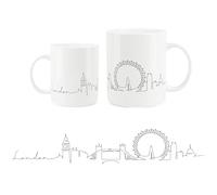 Purely Home London City Skyline Collection - Fine Bone China Mug White Coffee/Tea Present Gift for Travel Lovers