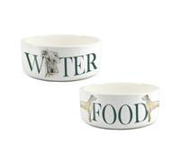 Purely Home Lurcher Food & Water Bowl Set By Rhiannon Chauncey