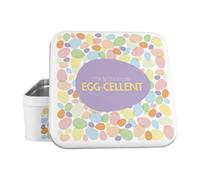 Purely Home Made Especially Egg-Cellent Cake Tin - Seasonal Easter Homeware Gifts - Square Metal Kitchen Storage Container For Baking