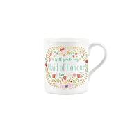 Purely Home Maid of Honour Mug - Small Fine Bone China White Mug Wedding Present Gift