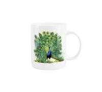 Purely Home Majestic Peacock Mug - Colourful Exotic Feathered Bird Gift/Present - Tea/Coffee Hot Drinks Bone China Mug