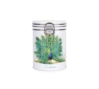 Purely Home Majestic Peacock Sugar Canister - Exotic Feathered Bird - Vibrant Metal Clip Lid Kitchen Food Storage Jar 700Ml (13Cm X 9.5Cm)