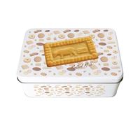 Purely Home Malted Milk Biscuit Tin - Rectangular Metal Storage Container for Baking Novelty Kitchen Gifts 195 x 125 x 75mm