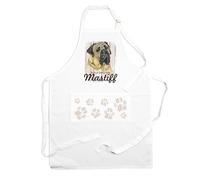 Purely Home Mastiff Apron - This House Belongs to the Dog - Cooking & Baking Gift Adjustable Neck/Waist Ties - Large Front Pocket Mens Womens Unisex