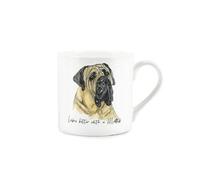Purely Home Mastiff Mug - Lifes Better With A Mastiff Bone China White Mug - Tea/coffee Gift For Dog Lovers