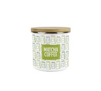 Purely Home Matcha Coffee Storage Canister - Green 600ml Enamel Kitchen Container Gift