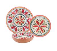 Purely Home Mediterranean 12 Piece Melamine Dinnerware Set
