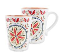 Purely Home Mediterranean Melamine Mugs - Set Of 2