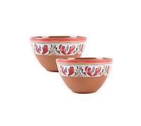 Purely Home Mediterranean Outdoor/Camping/BBQ - Plastic/Melamine Dipping Snack Bowls x 2
