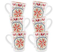 Purely Home Mediterranean - Outdoor/Camping/Picnic - Melamine/Plastic Mugs (6)