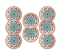 Purely Home Rio Medallion Melamine Side Plates - Set Of 8, Multi