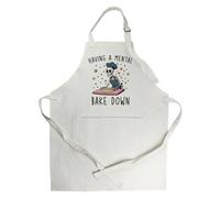 Purely Home Mental Bake Down Apron - Funny Skeleton Kitchen Gifts - Adjustable Neck/waist Ties Cooking & Baking Apron With Large Front Pocket