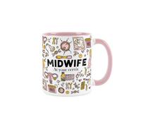 Purely Home Midwife Mug - Humourous Trades Funny Novelty Gift - Tea/coffee Hot Drinks Pink Ceramic Cup Present For Midwives/fertility Doctors