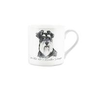 Purely Home Miniature Schnauzer Mug - Lifes Better with A Miniature Schnauzer Bone China White Mug - Tea/Coffee Gift for Dog Lovers