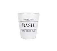 Purely Home Minimalist Basil Plant Pot - Small Ceramic Indoor Plant Pot Gift