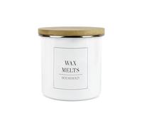 Purely Home Minimalist Range Wax Melts Storage Canister - White Metal Enamel Kitchen and Bathroom Storage Container